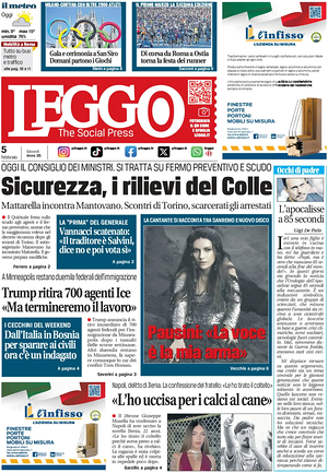 Prima pagina Leggo (Roma) di oggi - Quotidiano nazionale