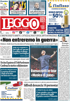 Leggo (Roma) prima pagina