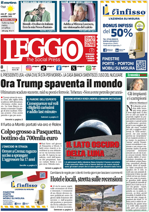 Prima pagina Leggo (Roma) di oggi - Quotidiano nazionale