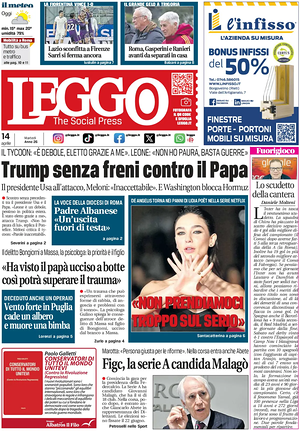 Prima pagina Leggo (Roma) di oggi - Quotidiano nazionale