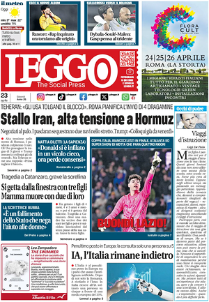 Prima pagina Leggo (Roma) di oggi - Quotidiano nazionale