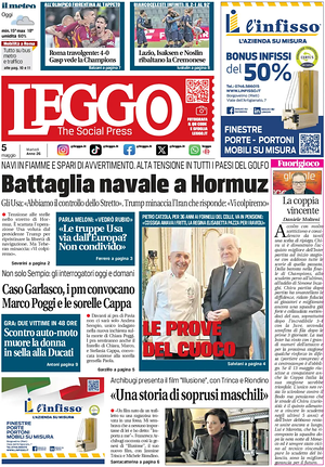 Prima pagina Leggo (Roma) di oggi - Quotidiano nazionale