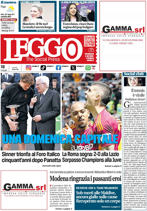 Prima pagina Leggo (Roma) di oggi - Quotidiano nazionale