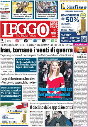 Prima pagina Leggo (Roma) di oggi - Quotidiano nazionale