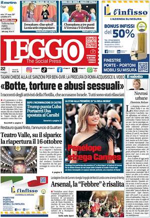 Prima pagina Leggo (Roma) di oggi - Quotidiano nazionale