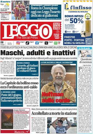Prima pagina Leggo (Roma) di oggi - Quotidiano nazionale