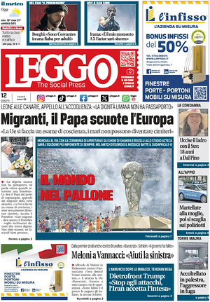 Prima pagina Leggo (Roma) di oggi - Quotidiano nazionale