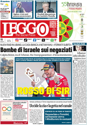 Prima pagina Leggo (Roma) di oggi - Quotidiano nazionale