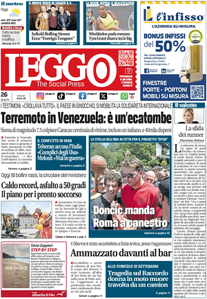 Leggo (Roma) prima pagina