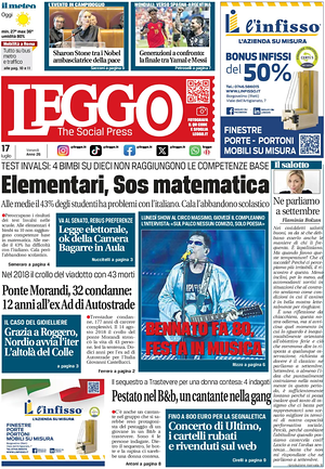 Leggo (Roma) prima pagina