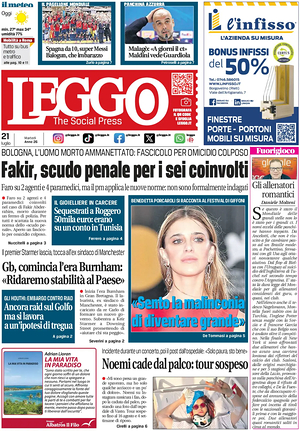 Prima pagina Leggo (Roma) di oggi - Quotidiano nazionale