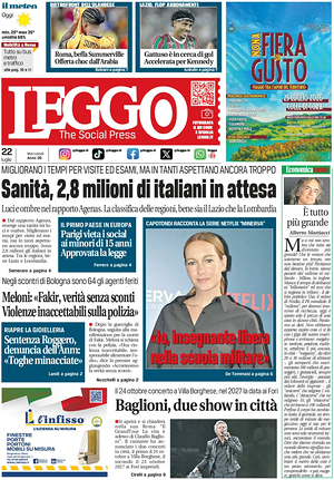 Leggo (Roma) prima pagina