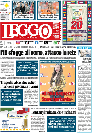 Prima pagina Leggo (Roma) di oggi - Quotidiano nazionale