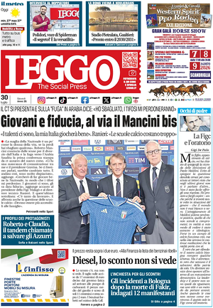Prima pagina Leggo (Roma) di oggi - Quotidiano nazionale