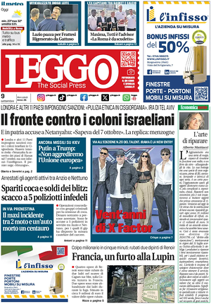 Prima pagina Leggo (Roma) di oggi - Quotidiano nazionale