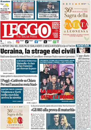 Prima pagina Leggo (Roma) di oggi - Quotidiano nazionale