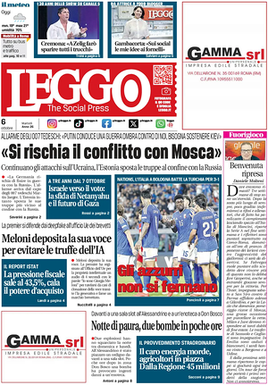 Prima pagina Leggo (Roma) di oggi - Quotidiano nazionale