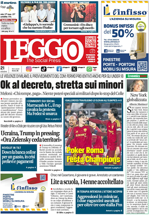 Leggo (Roma) prima pagina