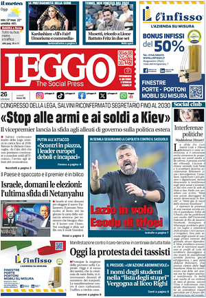 Prima pagina Leggo (Roma) di oggi - Quotidiano nazionale