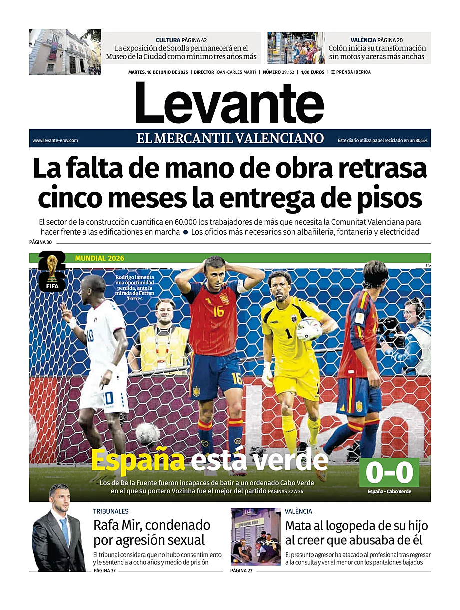 Portada Levante EMV de hoy - Quiosco 16 junio 2026