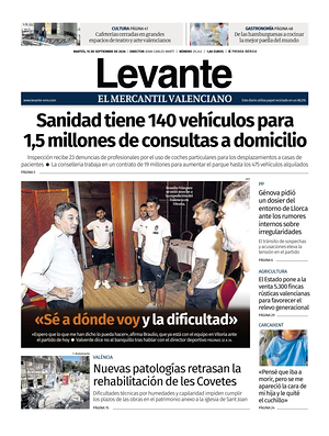 Prima pagina Levante EMV di oggi - Quotidiano regional