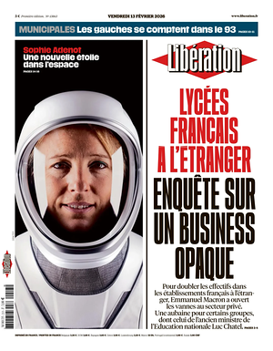 Prima pagina Libération di oggi - Quotidiano estero