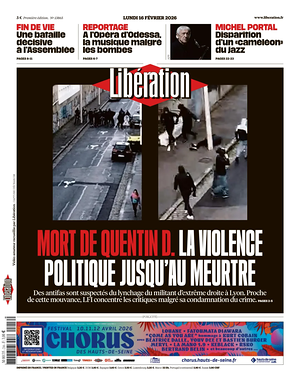 Prima pagina Libération di oggi - Quotidiano estero