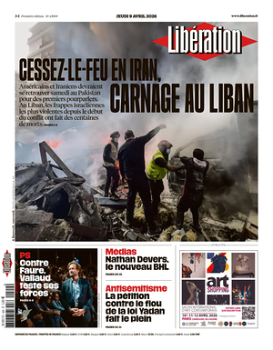 Prima pagina Libération di oggi - Quotidiano estero