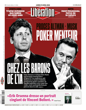 Prima pagina Libération di oggi - Quotidiano estero