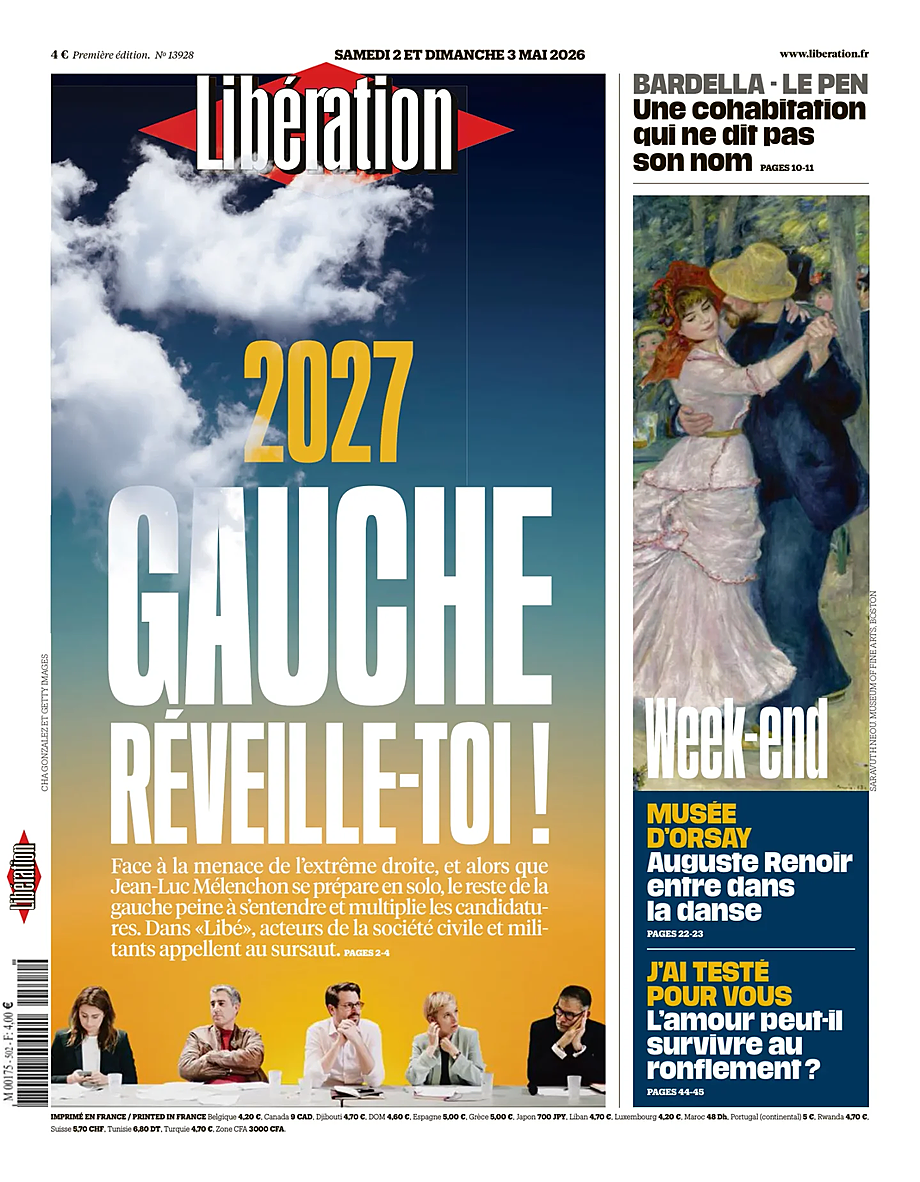 Portada Libération de hoy - Quiosco 2 mayo 2026