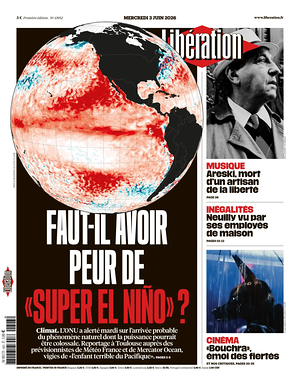 Prima pagina Libération di oggi - Quotidiano estero