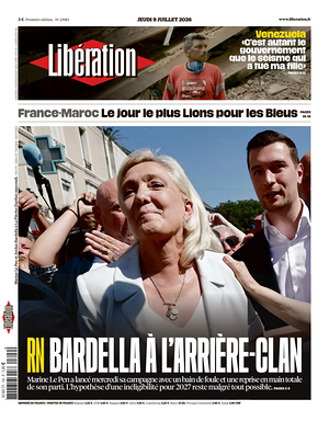 Prima pagina Libération di oggi - Quotidiano estero