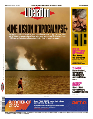 Prima pagina Libération di oggi - Quotidiano estero
