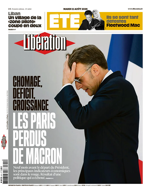 Prima pagina Libération di oggi - Quotidiano estero