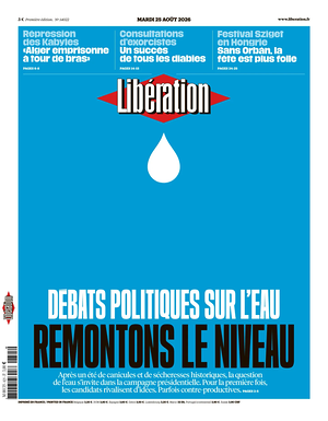 Prima pagina Libération di oggi - Quotidiano estero