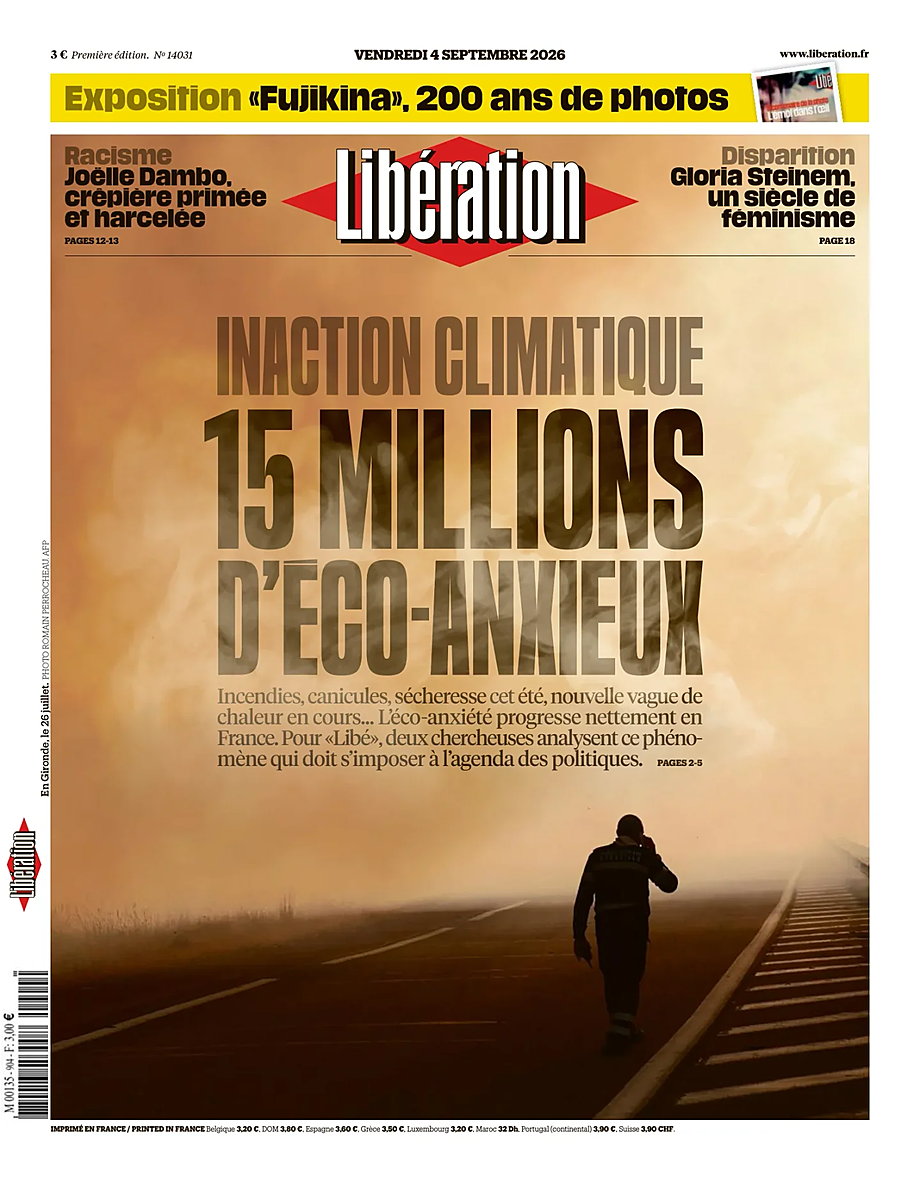 Prima pagina Libération di oggi - Edicola 4 Settembre 2026