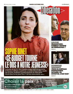 Prima pagina Libération di oggi - Quotidiano estero