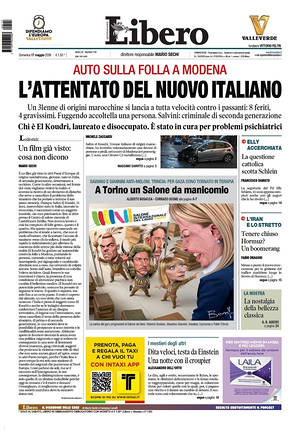 Prima pagina Libero Quotidiano di oggi - Quotidiano nazionale