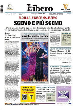 Prima pagina Libero Quotidiano di oggi - Quotidiano nazionale