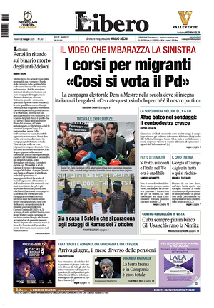 Prima pagina Libero Quotidiano di oggi - Quotidiano nazionale