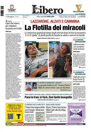 Prima pagina Libero Quotidiano di oggi - Quotidiano nazionale