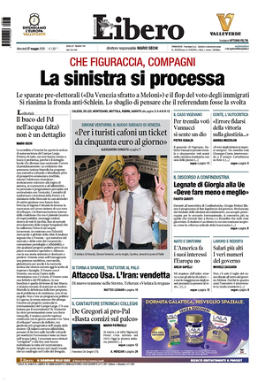 Prima pagina Libero Quotidiano di oggi - Quotidiano nazionale