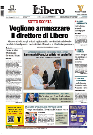 Prima pagina Libero Quotidiano di oggi - Quotidiano nazionale