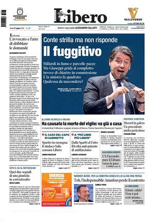 Prima pagina Libero Quotidiano di oggi - Quotidiano nazionale
