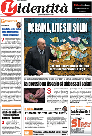L'Identità prima pagina