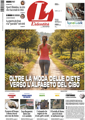 Prima pagina L'Identità di oggi - Quotidiano nazionale