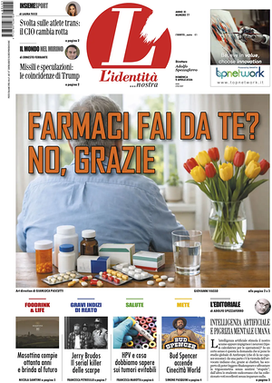 Prima pagina L'Identità di oggi - Quotidiano nazionale