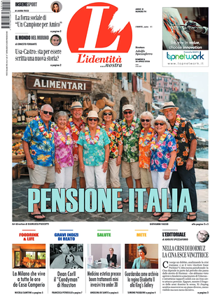 Prima pagina L'Identità di oggi - Quotidiano nazionale