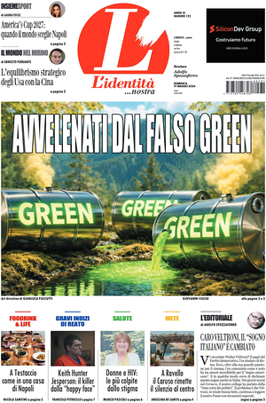 Prima pagina L'Identità di oggi - Quotidiano nazionale