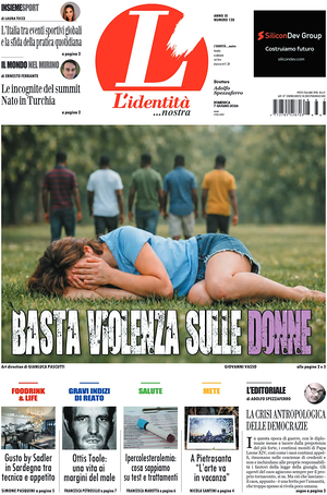 Prima pagina L'Identità di oggi - Quotidiano nazionale